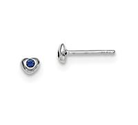 925 Argento Sterling Preciosca Cristallo Settembre Pietra Cuore Bambini A Madi K