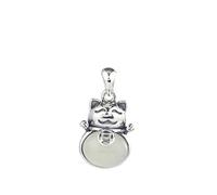 925 Cat Women's Necklace Accessories White Chalcedony Cat White Jade Pendant DIY Pendant Pendant