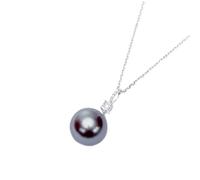 925 Cittano di Gioielli Round Pearl Zircon Gemstone Ciondoli per Le Donne Accessori per l'impegno del Matrimonio