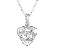 925 Collana a Ciondolo in Argento Sterling ， Angelo Custode ， eterno Infinito ， chokers Hamsa ， Collana cardiaca per Donne Regali di Gioielli per Le Ragazze