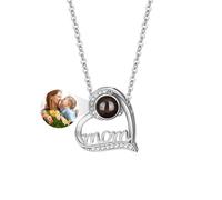925 Collana D'argento Nuovo Regalo Mamma Ciondolo Cuore Collana Personalizzata Con Foto Ti Amo 100 Lingue Gioielli Personalizzati Regali per La Festa Della Mamma Regali Di Compleanno per La Donna