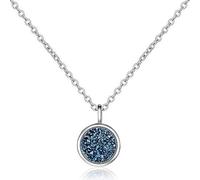 925 Collana in Argento Sterling frammento Blu frammento da Sogno Pianeta Collana per Il Girocollo della Catena delle Donne