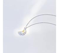 925 Collana lunare Brillante Donne Crystal Meniscus Full Moon Choker Water in The Moon Ciondolo