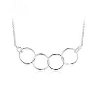 925 collane Cerchio Chiuso in Argento da Donna Catene Rotonde Collana Gioiello