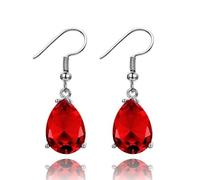 925 orecchini a goccia per donne 10x14mm goccia d'acqua Topaz Orecchini da sposa con gemme con regali di gioielli di moda pietre