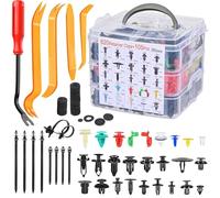 925 Pezzi Rivetti Plastica Auto con 5 Strumenti Smontaggio & Fascette, 26 Misure Kit Clips Fissaggio Pannelli Veicolo, Accessori Morsetti Automobile Universali per Paraurti, Parafanghi, Porte