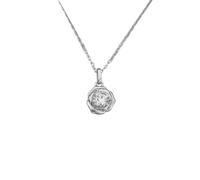 925 Rose Ciondolo Collana Donna Pianta Romantica Gioielli Squisiti Semplice Luce Accessori di Lusso, adjustable, Zirconia cubica