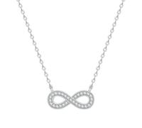 - 925 Silver Adjustable Necklace Circle Minimalist Enamel Tiny Heart Cactus Triangle Pendant Dainty Choker for Women Zircon Infinity Silver