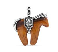 925 Silver Gemstone Spirit Horse Enhancer Choice of 2 colors