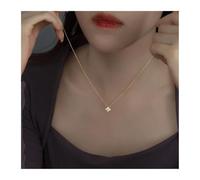 925 Silver Lucky Four-Leaf Clover Necklace Pendant, a high-end jewelry gift for women's charm(NK140 Gold)