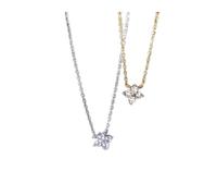 925 Silver Lucky Four-Leaf Clover Necklace Pendant, a high-end jewelry gift for women's charm(NK140 Silver)