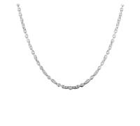925 silver round chain ladies' necklace, 45-60 cm, party wedding jewelry, Christmas gift pendant(16 inches 40 cm)