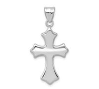 925 Sterling Argento Lucido a Punta Croce Ciondolo