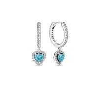 925 Sterling Silver Rotondità Cuore 6789 Rosso Blu Rosa Verde Anello Donna Orecchini Gioielli Accessori Moda(15)