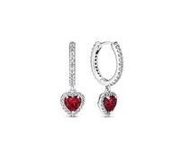925 Sterling Silver Rotondità Cuore 6789 Rosso Blu Rosa Verde Anello Donna Orecchini Gioielli Accessori Moda(7)
