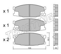 926.0 TRUSTING Kit pastiglie freno, Freno a disco per MITSUBISHI