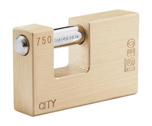 92632 Q.TA' 1 ISEO P740 LUCCHETTO CITY P/SERRANDA KA 76MM OTTONE