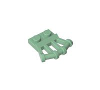 92692 Cerniera Piastra Speciale 1x2 con Maniglie Angolate sul Lato 10 Pezzi GDS-771 compatibile con Lego Mattoncini da Costruzione Colore Vert sable