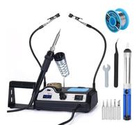 927-II 2 Helping Hands Stazione saldante elettrica con display digitale Kit saldatore da 60 W Regolazione della temperatura Saldatura Troppo