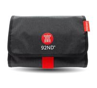 92ND.Supply, beauty case da uomo, borsa da toilette da uomo, tutti gli scomparti con chiusura lampo, molto spazio grazie alle cinghie regolabili, chiusura in (grigio), Nero , 61 x 27 cm, das größte