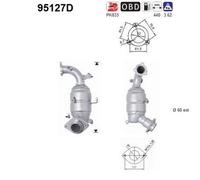 93 KW 126 CV CATALIZZATORE PER Toyota Auris E15 2.0 D-4D