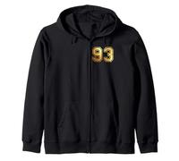 93 Numero Novantatre Team Sports Graphic Varsity Matching Felpa con Cappuccio