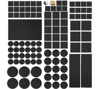93 Pezzi Feltrini Adesivi per Mobili Sedie, Sottosedie Rotondi Quadrati, 4 mm di spessore, Antiscivolo, EVA Cuscinetti Antiscivolo Autoadesivi Gomma con 8 taglie