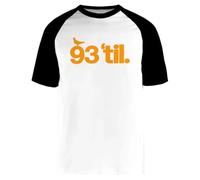 93 TIL Infinity T-Shirt Bianca A Maniche Corte con Maglietta da Baseball Unisex