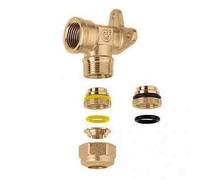 930412 Raccordo curvo con attacchi a muro 1/2 F - 12 CALEFFI