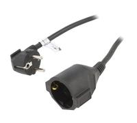 93094 Cavo di prolunga femmine: 1 PVC nero 3x1,5mm² 5m 10A Goobay