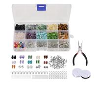 933pcs Kit di Perline di Cristallo Irregolari Pietre Preziose Naturali