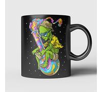934 Tazza Divertenti Con Manico Tazze Novità Tazze Da Tè Regalo Per Mamma Ragazze Donna 330Ml Hippie Alieno Stoner, Bong Di Erba Psichedelica, Cannabis Marijuana, Festival, Fumatore Di Erba, Stoner