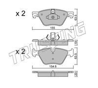 935.0 TRUSTING Kit pastiglie freno, Freno a disco per BMW