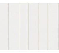 935241 - Carta Da Parati In Oro Bianco Con Strisce E Motivo Greco Versace
