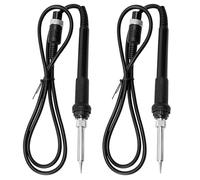 936 Stazione Saldatura Ferro Maniglia di Ricambio per Hakko - 2 Pezzi con Foro 5 Pin 24V DC 50W Connettore DIN - Compatibile con HAKKO 907 ESD - Nucleo Riscaldatore in Ceramica 1321 - Fit Tip Tool Kit