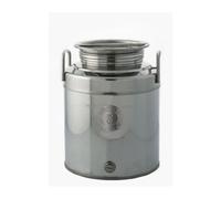 Contenitore Fusto Bidone Bocca Larga per Olio in Acciaio Inox 20 30 50 Litri