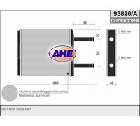 93826/A AHE Scambiatore calore, Riscaldamento abitacolo per CHEVROLET,DAEWOO