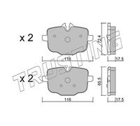 939.0 TRUSTING Kit pastiglie freno, Freno a disco per BMW