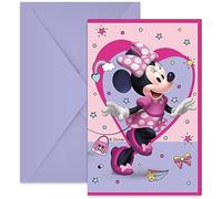 Procos- Folat 93942P Inviti FSC Minnie Mouse-6 Pezzi, Multicolore