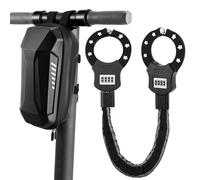 93cm Lucchetto Monopattino Elettrico, con Codice a 4 Cifre, 8mm Lucchetto a Catena Antifurto, Lucchetto per Scooter con Borsa Impermeabile, per Scooter/Monopattino Elettrico/Bicicletta/Moto