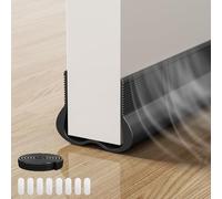 93cm Paraspifferi per Porte, Paraspifferi con Doppia Guarnizione, Door Seam Strip, Guarnizione per Porta per Protezione da Suoni, Umidità e Insetti in Silicone, per Porte Spesse 3,5-4,6cm (Nero)
