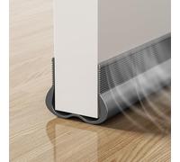 93cm Paraspifferi per Porte, Paraspifferi con Doppia Guarnizione, Door Seam Strip, Guarnizione per Porta per Protezione da Suoni, Umidità e Insetti in Silicone, per Porte Spesse 3,5-4,6cm (Grigio)