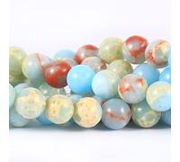 93pcs 4mm Naturale Cielo Blu Diaspro Gemma Liscia Perline Rotonde Distanziatore di Pietra Sciolta Perline per la Creazione di Gioielli 38,1 cm 1 Filo