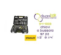 94-668 SET 97 PZ CHIAVI A BUSSOLA ATTACCO 1-2 E 1-4 IN CASSETTA STANLEY EXPERT