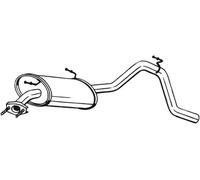 99 CV SILENZIATORE POSTERIORE PER SUZUKI Ignis II MH 1.5 4x4 KW 73 CV 99