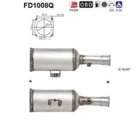 AS Filtro antiparticolato (FAP) per Citron C8 EA, EB 2.0 HDi 81 KW 110 CV