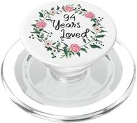 94 Years Loved Men Women Floral 94 Years Old 94th Birthday PopSockets PopGrip per MagSafe