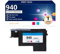 940 Testina di Stampa Sostitutiva per HP Officejet Pro 8000 8500 Stampante, Black Yellow/Cyan Magenta,M C