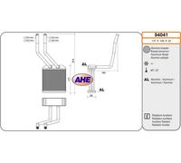 94041 AHE Scambiatore calore, Riscaldamento abitacolo per FORD