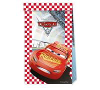 Procos- Folat 94077P Feste Multicolore 4 Pezzi-Cars Carta, Trattare Borse, Sacchetti Regalo, Festa di Compleanno Bambini